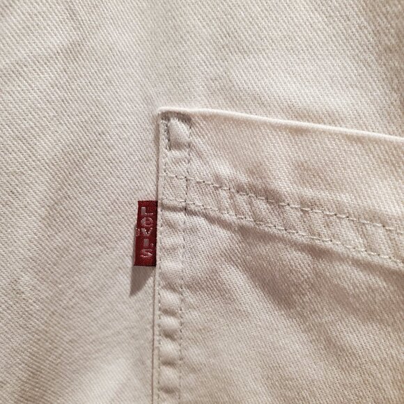Levi's Off White Loose Fit 100% cotton men's shirt-Sz Large - Picture 2 of 8